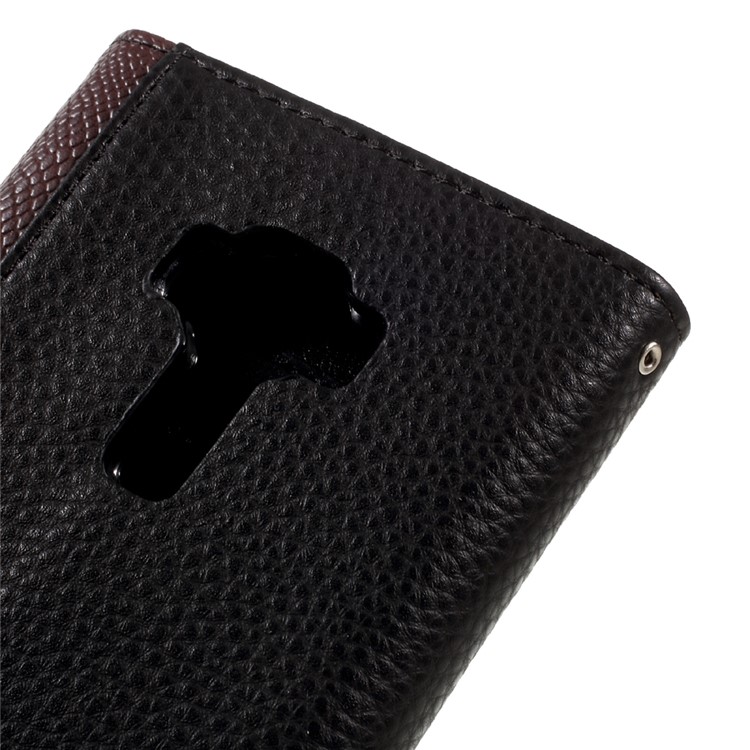 Bi-color Envelope Style Wallet Leather Stand Case with Lanyard for Asus Zenfone 3 ZE552KL - Brown / Black-9