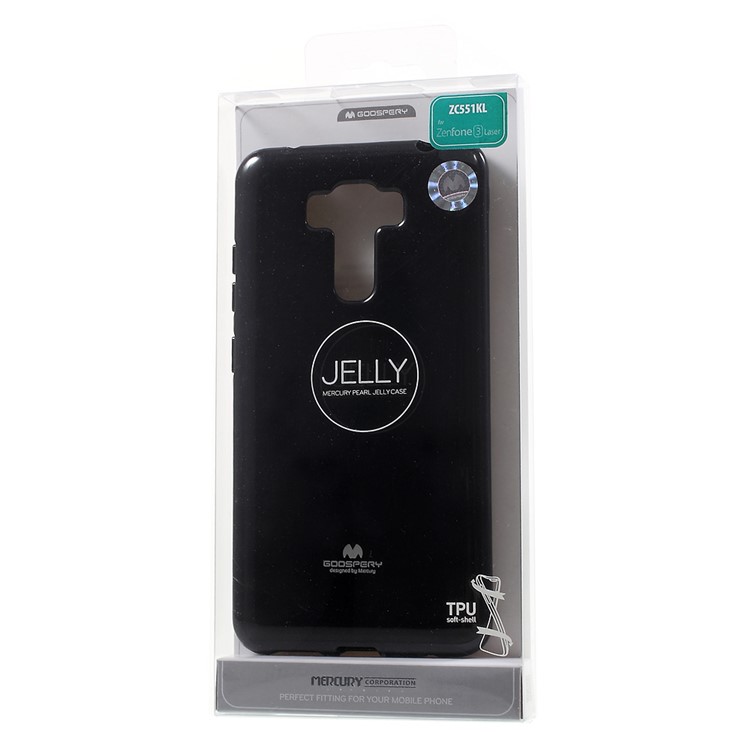 MERCURY GOOSPERY Glitter Powder TPU Case for Asus Zenfone 3 Laser ZC551KL - Black-7