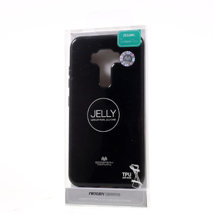MERCURY GOOSPERY Flash Powder TPU Case for Asus Zenfone 3 ZE520KL - Black-6