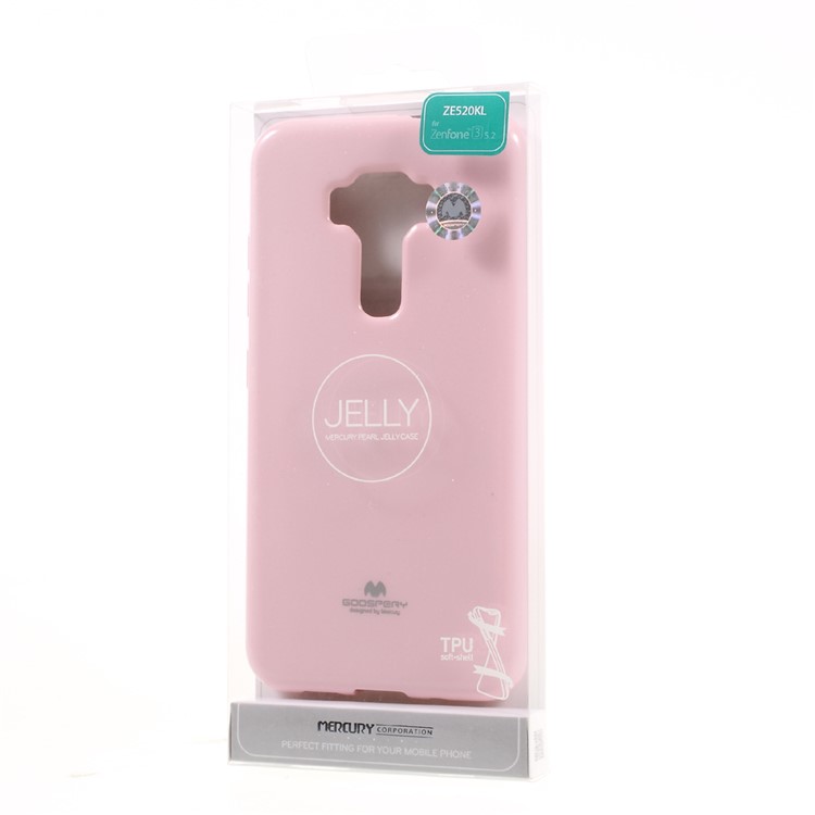 MERCURY GOOSPERY Flash Powder TPU Cover Case for Asus Zenfone 3 ZE520KL - Pink-6