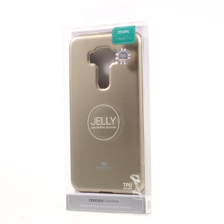MERCURY GOOSPERY Flash Powder TPU Protective Case for Asus Zenfone 3 ZE520KL - Gold-6