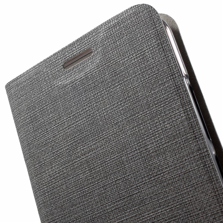 Cross Texture Leather Stand Shell with Card Slot for Asus Zenfone 3 MAX - Grey-8