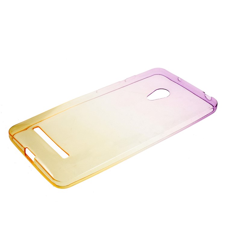 Rainbow Gradient TPU Clear Cover for Asus Zenfone 5 A500KL/A500CG - Purple / Yellow-2