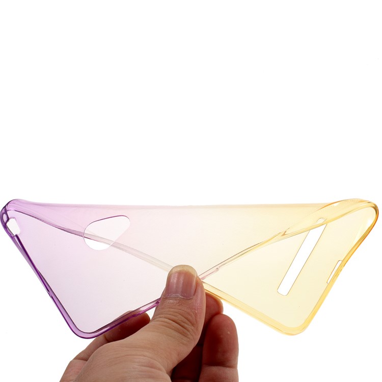 Rainbow Gradient TPU Clear Cover for Asus Zenfone 5 A500KL/A500CG - Purple / Yellow-5