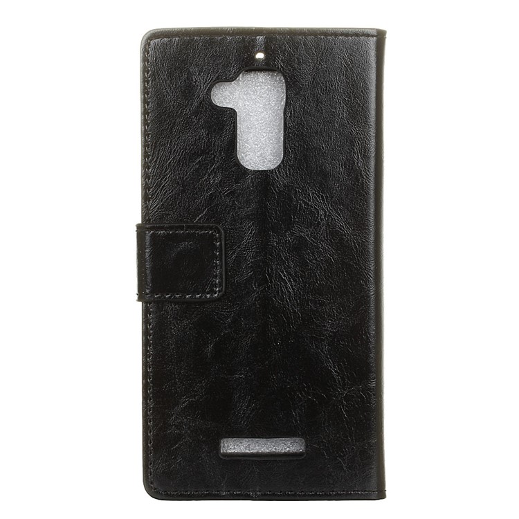 Crazy Horse Leather Wallet Case for Asus Zenfone 3 Max ZC520TL - Black-2