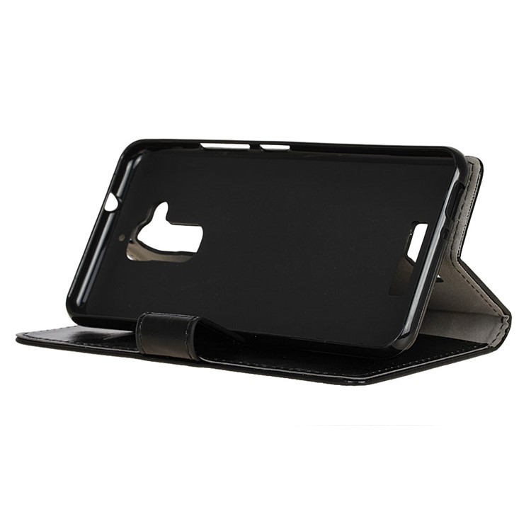 Crazy Horse Leather Wallet Case for Asus Zenfone 3 Max ZC520TL - Black-4