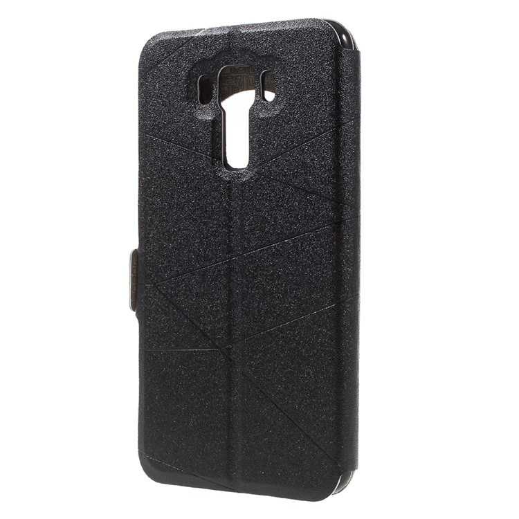 Window View Sand-like Leather Case for Asus Zenfone 3 Laser ZC551KL - Black-2