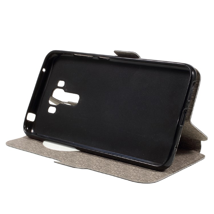 Window View Sand-like Leather Case for Asus Zenfone 3 Laser ZC551KL - Black-3