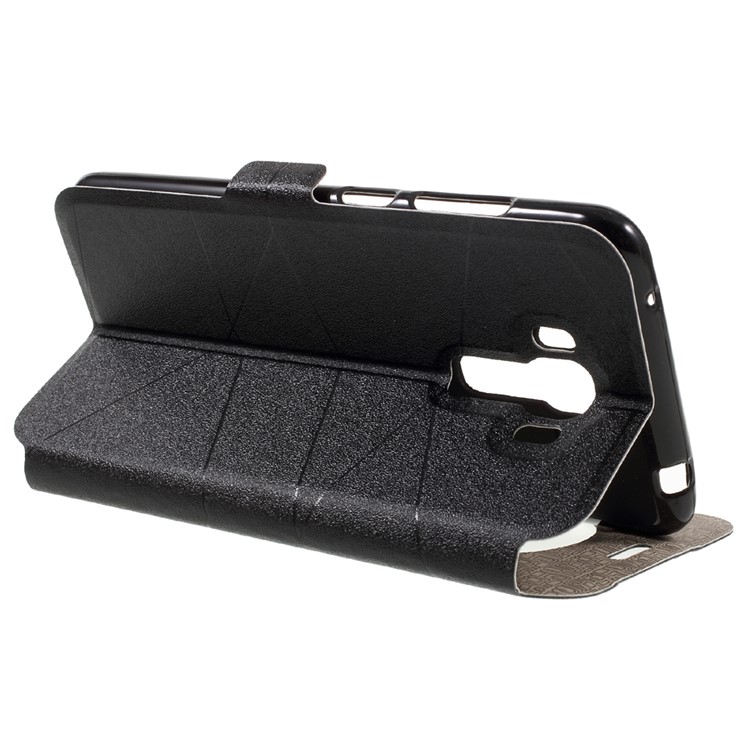 Window View Sand-like Leather Case for Asus Zenfone 3 Laser ZC551KL - Black-4