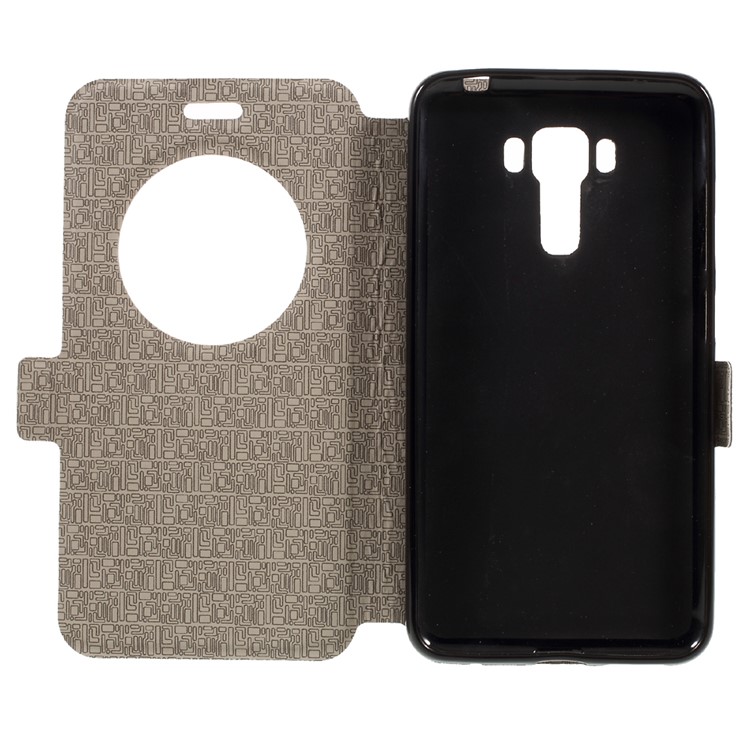 Window View Sand-like Leather Case for Asus Zenfone 3 Laser ZC551KL - Black-5