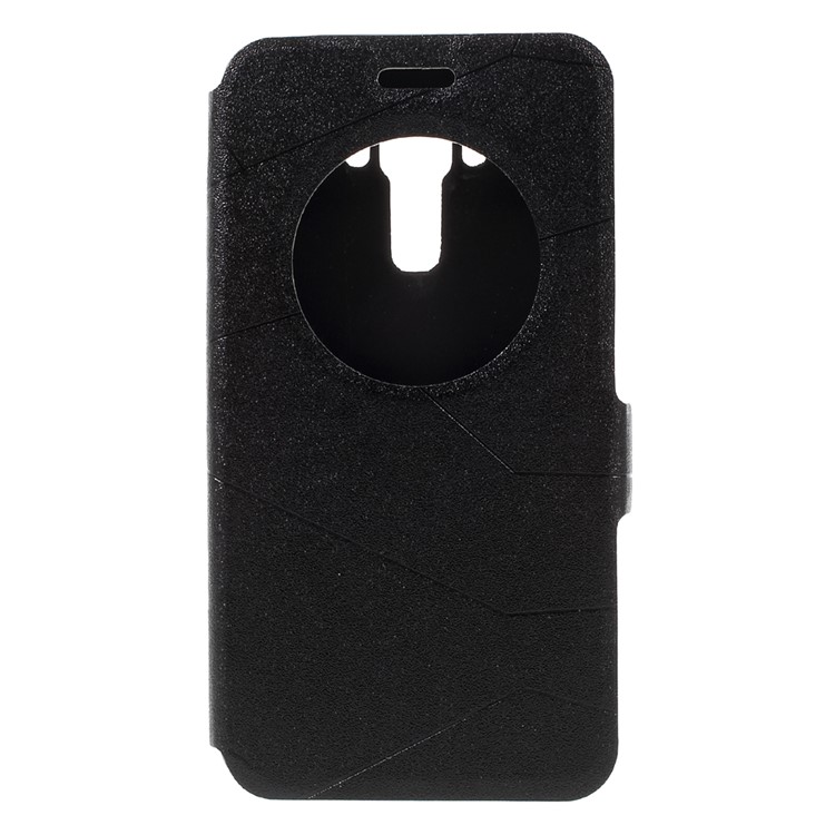 Window View Sand-like Leather Case for Asus Zenfone 3 Laser ZC551KL - Black-6