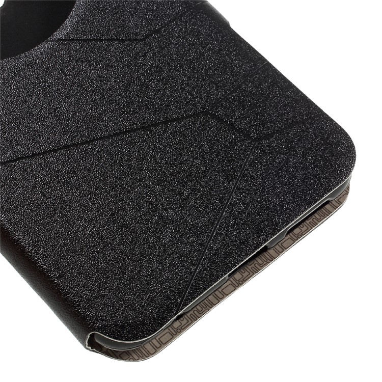 Window View Sand-like Leather Case for Asus Zenfone 3 Laser ZC551KL - Black-7