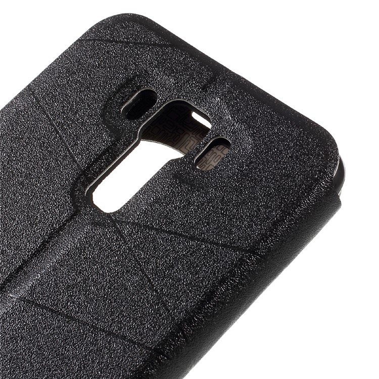 Window View Sand-like Leather Case for Asus Zenfone 3 Laser ZC551KL - Black-8