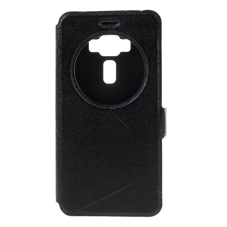 Window View Sand-like Leather Case for Asus Zenfone 3 Deluxe ZS570KL - Black-3