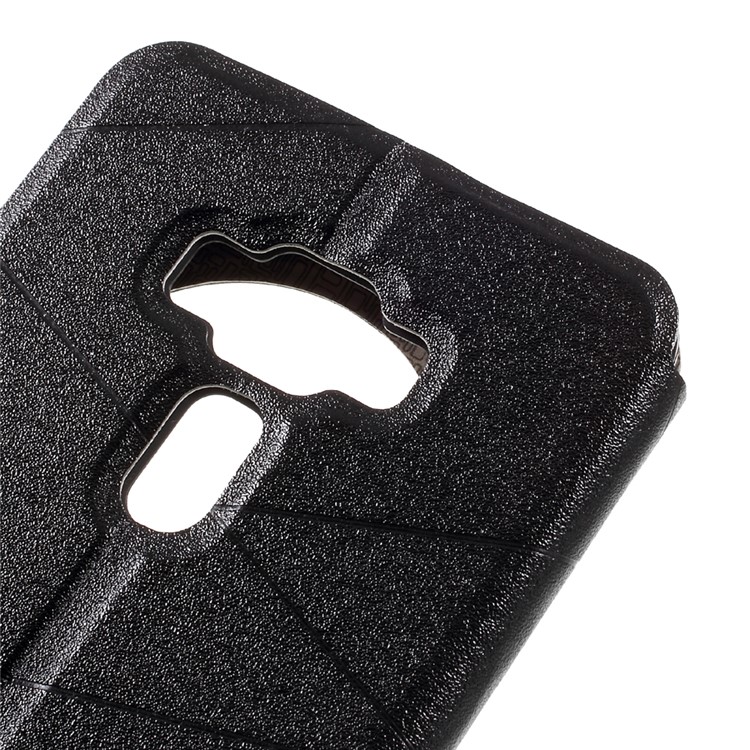 Window View Sand-like Leather Case for Asus Zenfone 3 Deluxe ZS570KL - Black-8