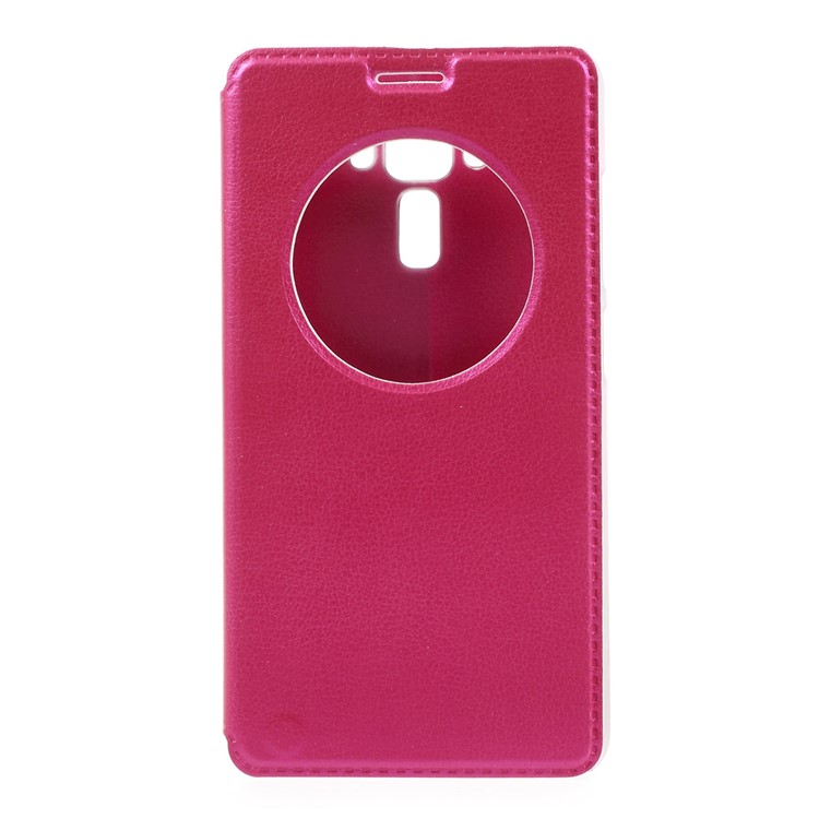 Hollow View Window Leather Shell for Asus Zenfone 3 Laser ZC551KL - Rose-3
