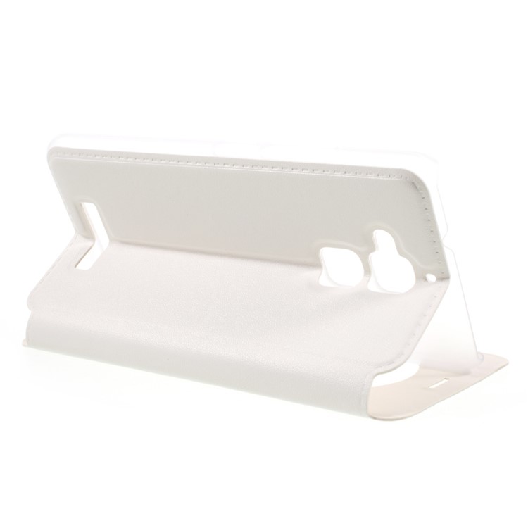 Hollow View Window Leather Case for Asus Zenfone 3 Max ZC520TL - White-5
