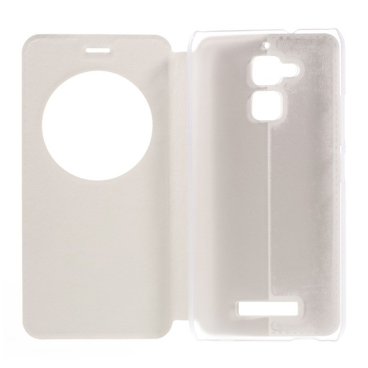 Hollow View Window Leather Case for Asus Zenfone 3 Max ZC520TL - White-6