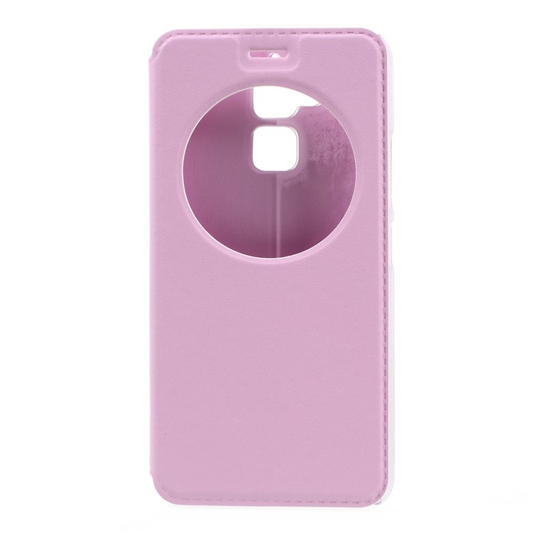 For Asus Zenfone 3 Max ZC520TL Hollow View Window Leather Shell - Pink-3