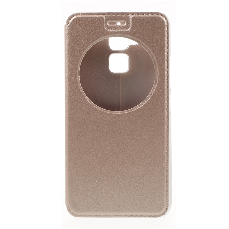 Hollow View Window Leather Stand Case for Asus Zenfone 3 Max ZC520TL - Gold-3