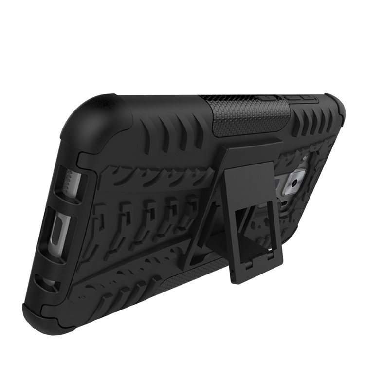 Skid-proof PC + TPU Hybrid Case with Kickstand for Asus Zenfone 3 ZE520KL - Black-10