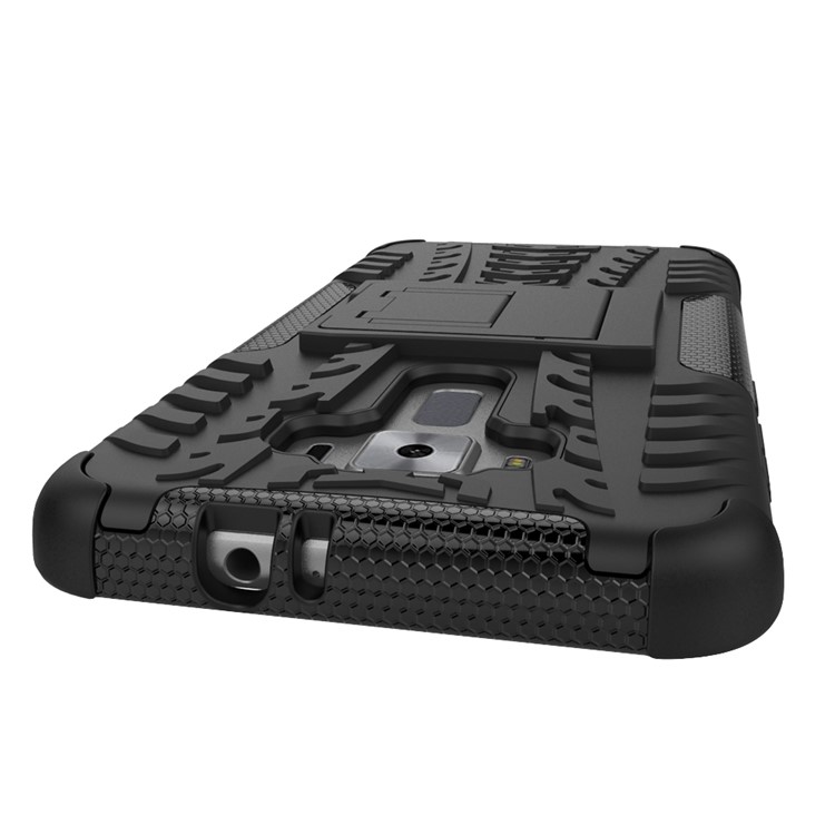 Skid-proof PC + TPU Hybrid Case with Kickstand for Asus Zenfone 3 ZE520KL - Black-7