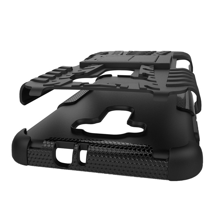 Skid-proof PC + TPU Hybrid Case with Kickstand for Asus Zenfone 3 ZE520KL - Black-8
