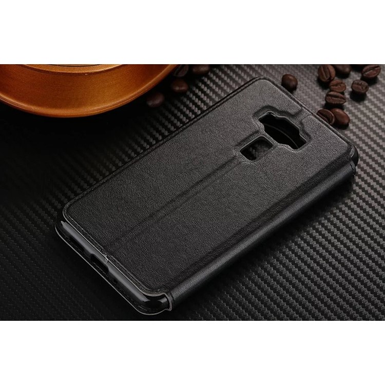 Hollow View Window Smart Leather Case for Asus Zenfone 3 ZE552KL - Black-2