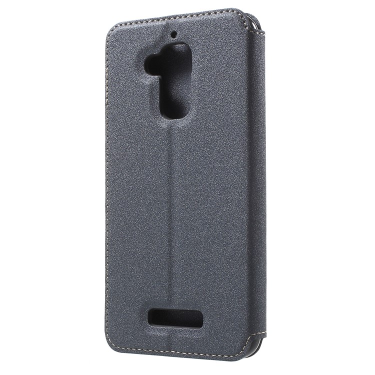 Sand-like Texture Magnetic Leather Case for Asus Zenfone 3 Max ZC520TL - Grey-2