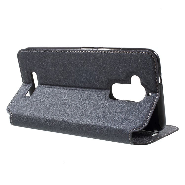 Sand-like Texture Magnetic Leather Case for Asus Zenfone 3 Max ZC520TL - Grey-3