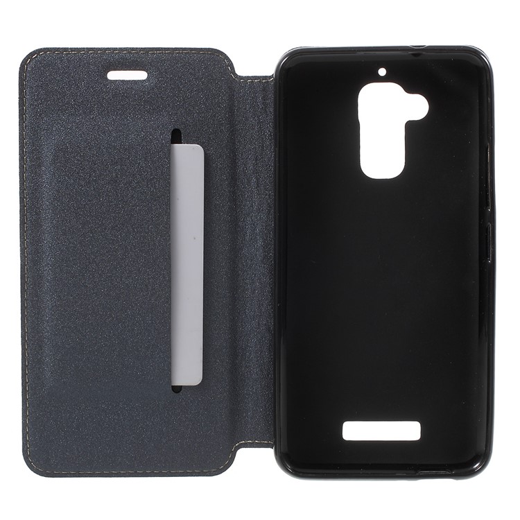 Sand-like Texture Magnetic Leather Case for Asus Zenfone 3 Max ZC520TL - Grey-4