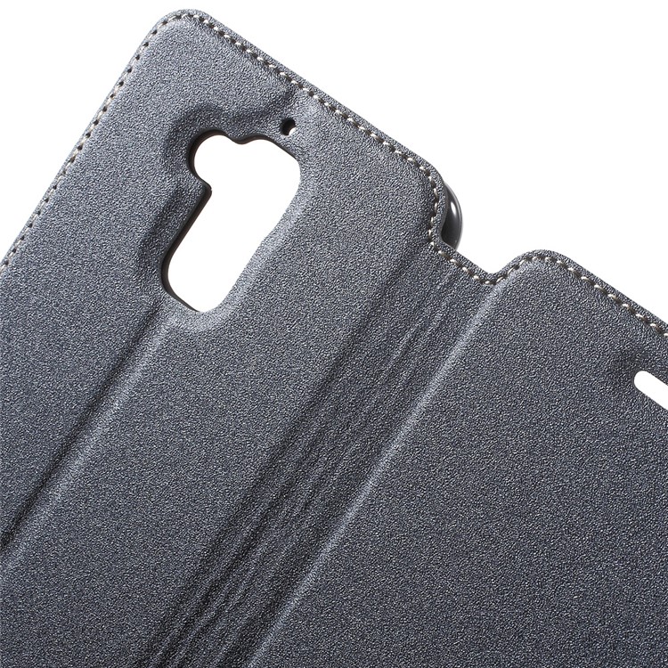 Sand-like Texture Magnetic Leather Case for Asus Zenfone 3 Max ZC520TL - Grey-6