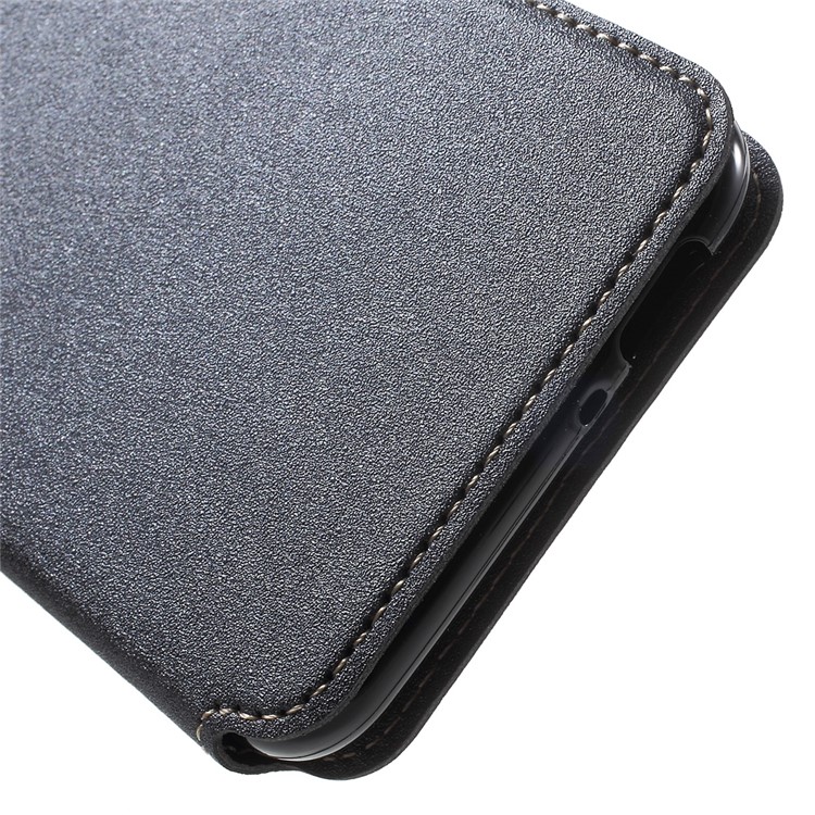 Sand-like Texture Magnetic Leather Case for Asus Zenfone 3 Max ZC520TL - Grey-7