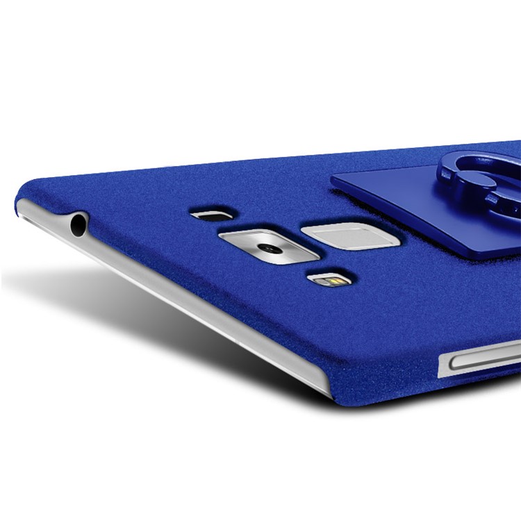 IMAK Matte Hard Shell Case with Ring Kickstand for Asus Zenfone 3 Laser ZC551KL - Blue-5