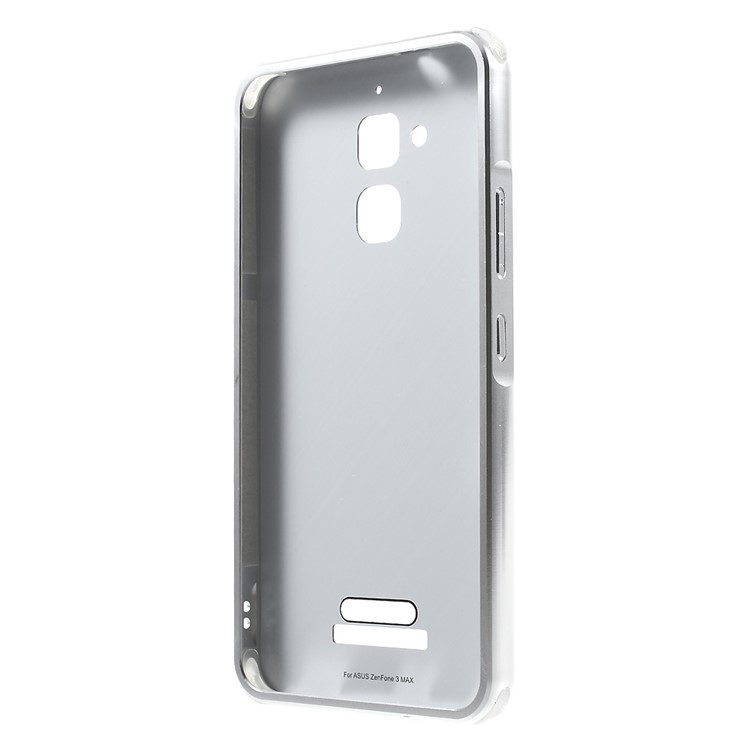 Brushed Plastic Aluminum Alloy Drop-proof Phone Case for Asus Zenfone 3 Max ZC520TL - Silver-3