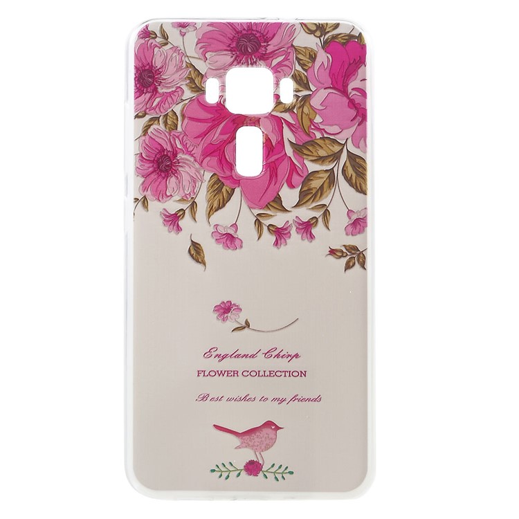 Softlyfit Embossed Pattern TPU Soft Case for ASUS ZenFone 3 ZE552KL - Blooming Flowers-1