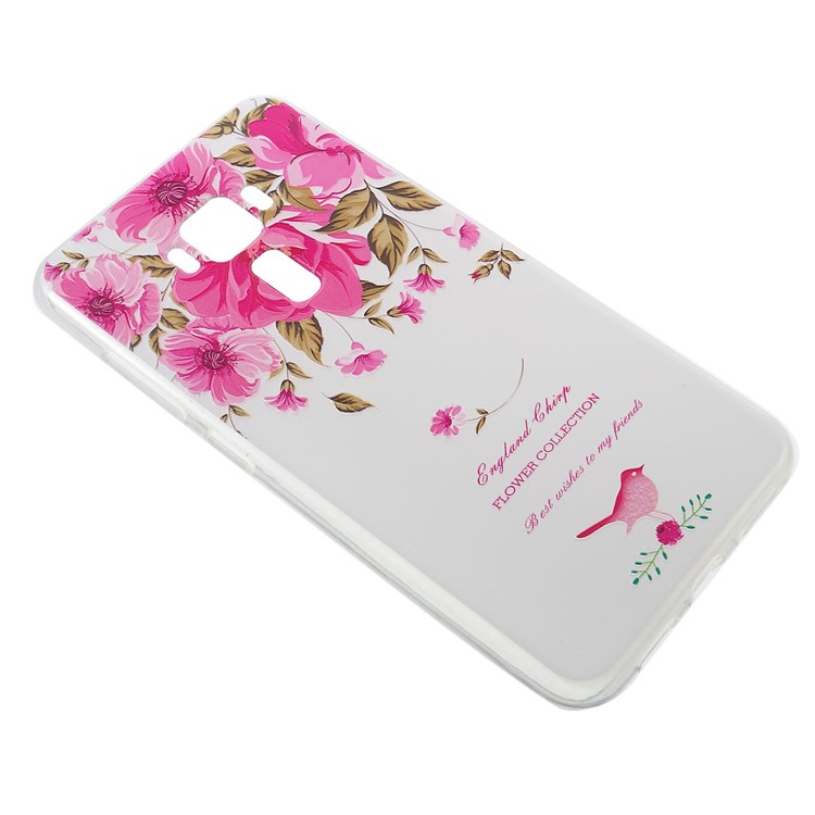 Softlyfit Embossed Pattern TPU Soft Case for ASUS ZenFone 3 ZE552KL - Blooming Flowers-3