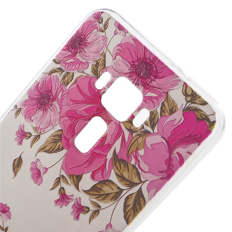 Softlyfit Embossed Pattern TPU Soft Case for ASUS ZenFone 3 ZE552KL - Blooming Flowers-4