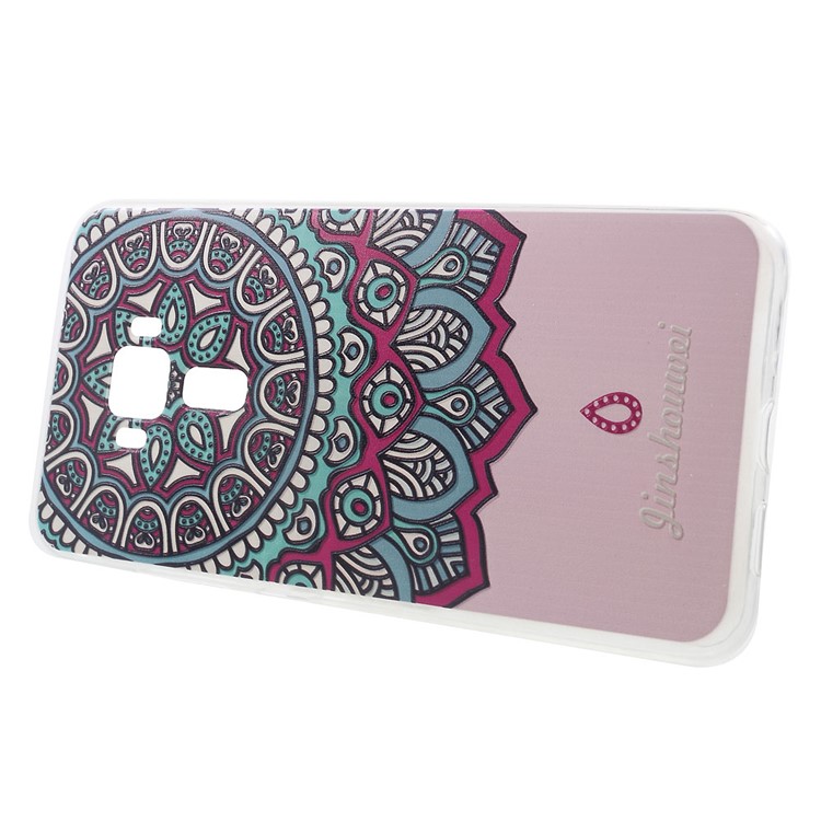Softlyfit Embossed Pattern TPU Cellphone Case for ASUS ZenFone 3 ZE552KL - Mandala-2