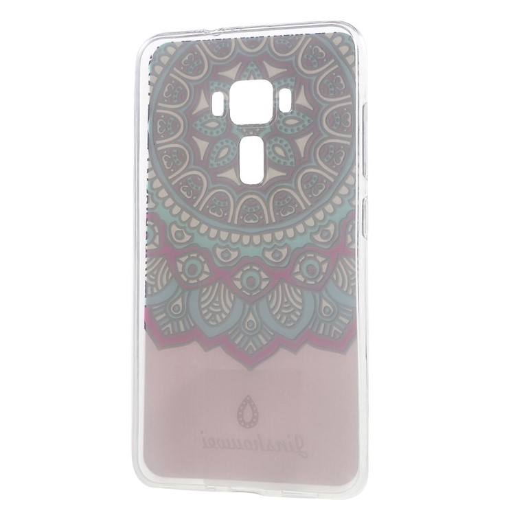 Softlyfit Embossed Pattern TPU Cellphone Case for ASUS ZenFone 3 ZE552KL - Mandala-5