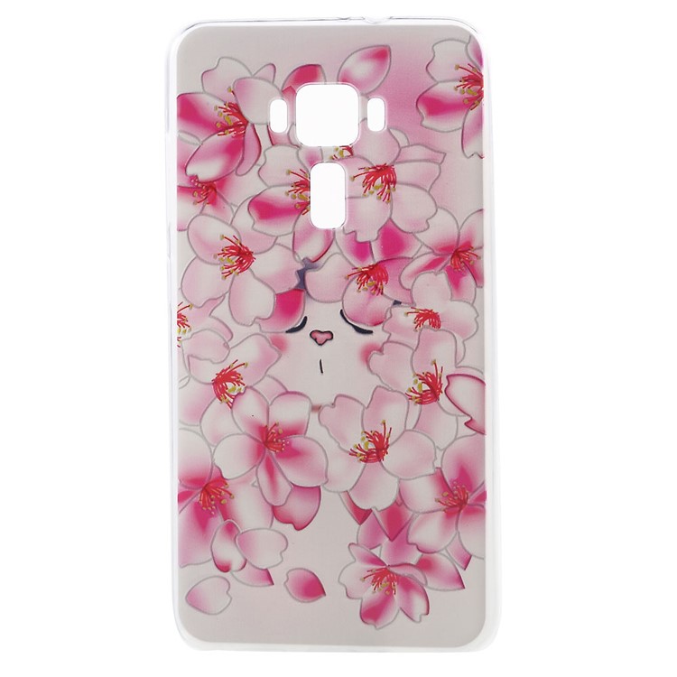 Softlyfit Embossed Pattern TPU Back Cover for ASUS ZenFone 3 ZE552KL - Rose Flowers-1
