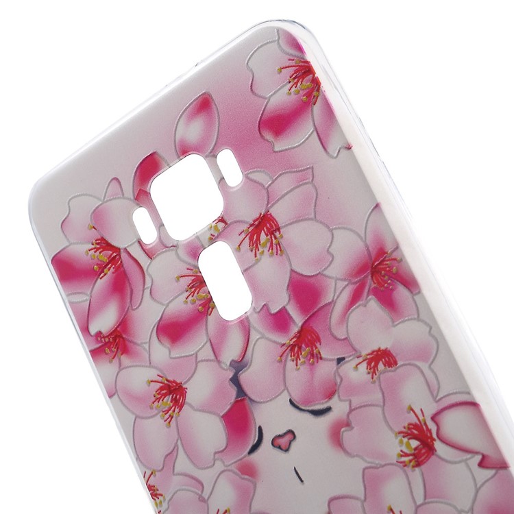 Softlyfit Embossed Pattern TPU Back Cover for ASUS ZenFone 3 ZE552KL - Rose Flowers-4