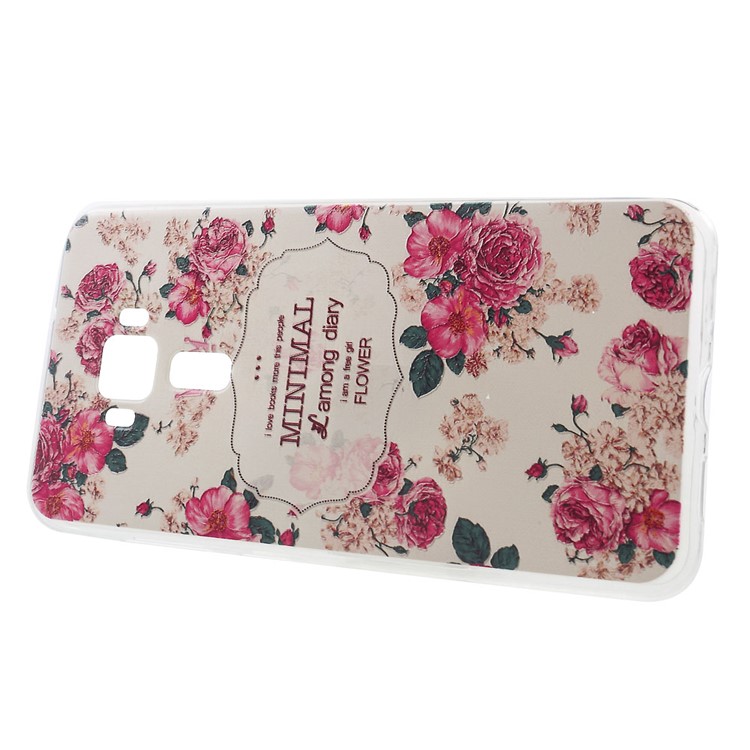 Softlyfit Embossed Pattern TPU Gel Case for ASUS ZenFone 3 ZE552KL - Pretty Flowers-2