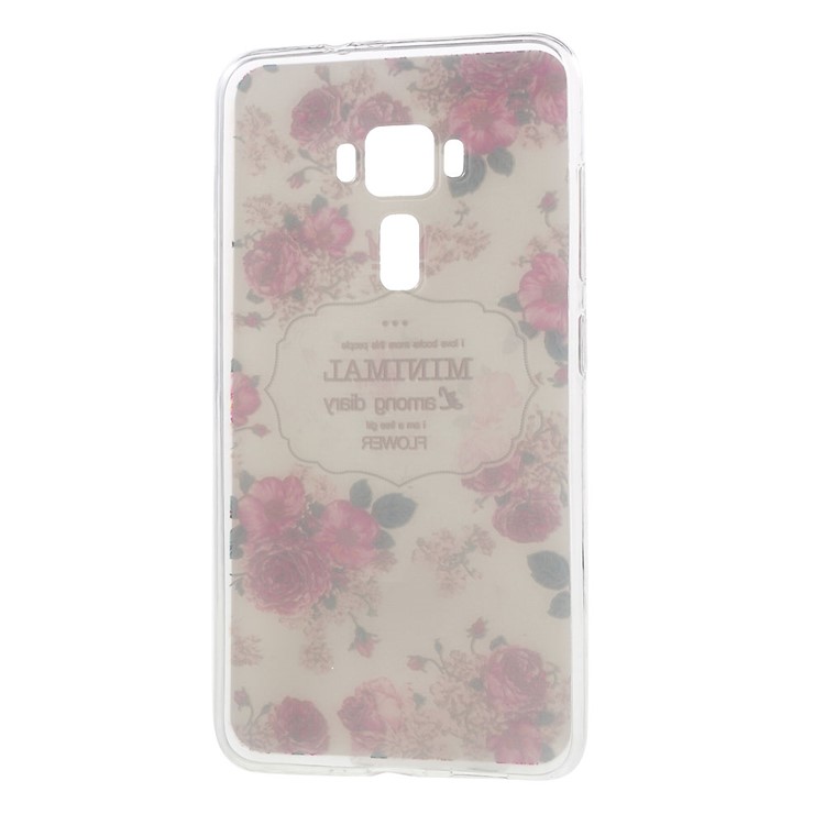 Softlyfit Embossed Pattern TPU Gel Case for ASUS ZenFone 3 ZE552KL - Pretty Flowers-5