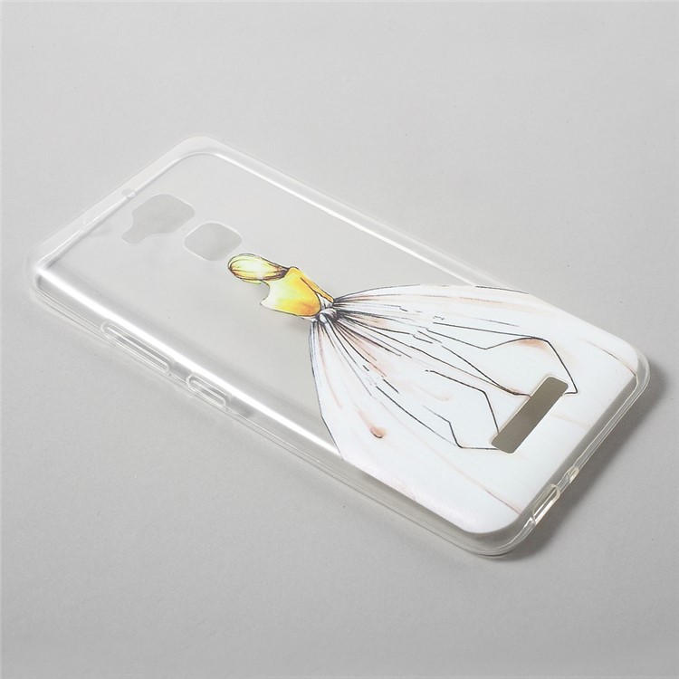 Ultrathin TPU Patterned Cover for Asus Zenfone 3 Max ZC520TL - Girl in White Dress-1