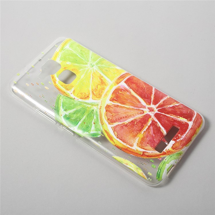 Ultrathin Pattern Printing TPU Cover for Asus Zenfone 3 Max ZC520TL - Lemon-1