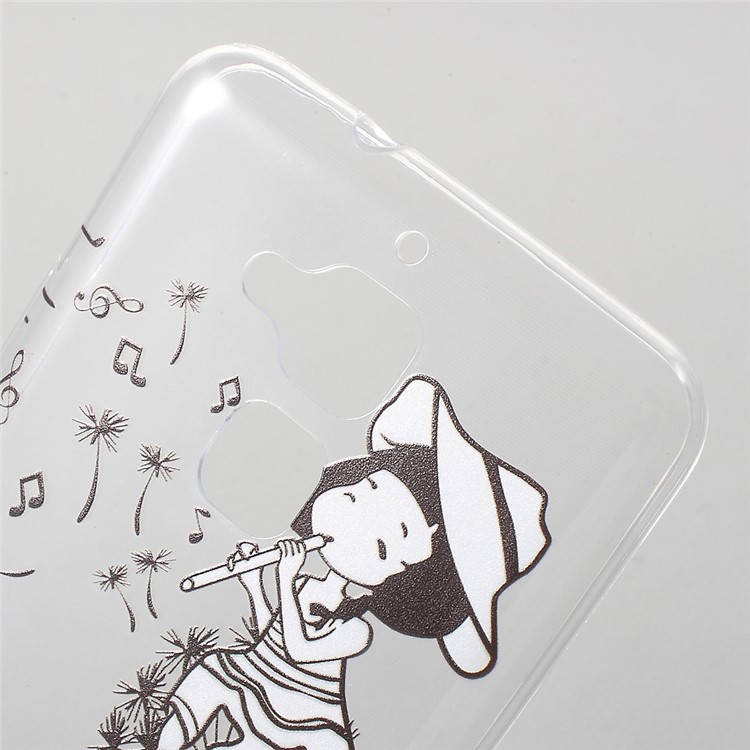 Ultrathin Soft TPU Cover for Asus Zenfone 3 Max ZC520TL - Girl Playing Flute and Dandelion-3