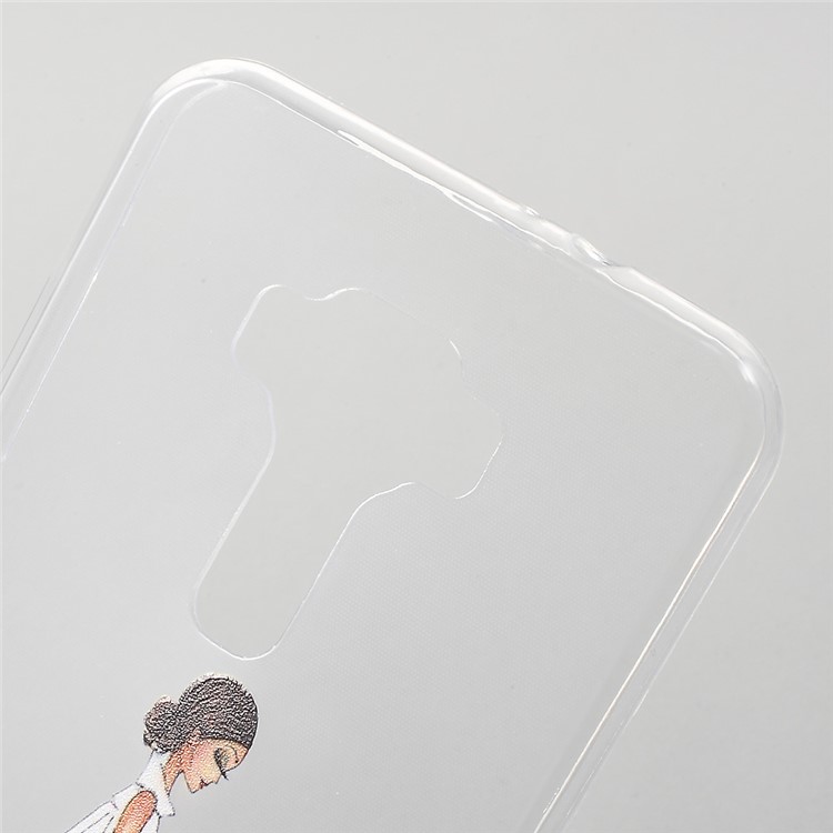 Patterned Clear TPU Cover for Asus Zenfone 3 ZE520KL - Fashion Lady-3