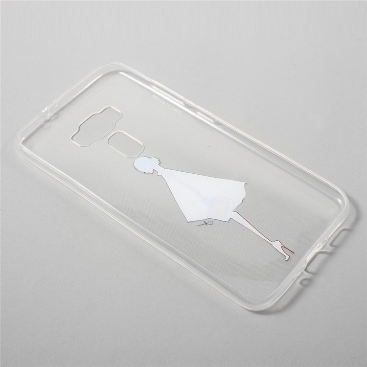 Patterned Soft TPU Ultrathin Case for Asus Zenfone 3 ZE552KL - Fashion Girl Holding Bag-2