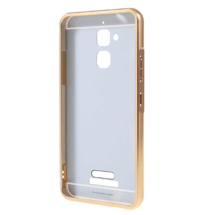 2-in-1 Slide-in Metal Frame Plastic Hard Phone Back Shell for Asus Zenfone 3 Max ZC520TL - Gold-3